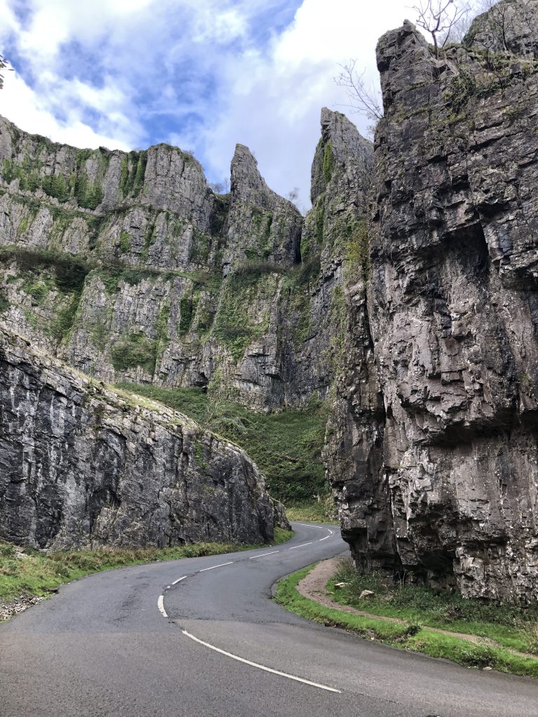 Road through Cheddar Gorge