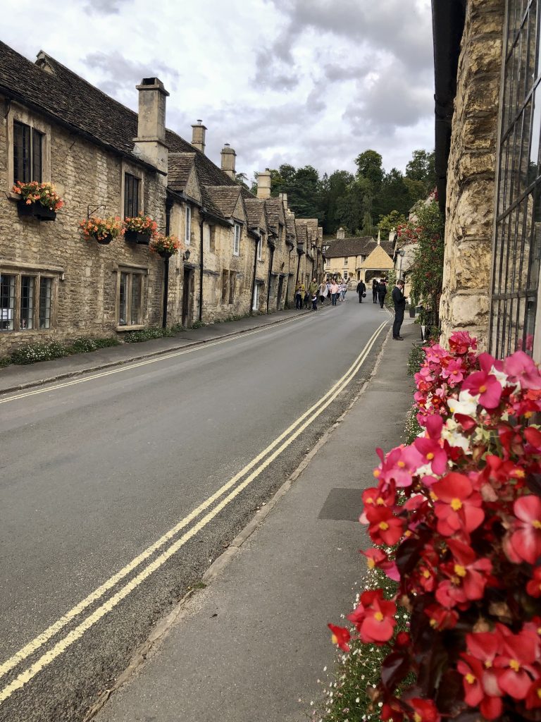 Looking up the Main Street in Castle Combe