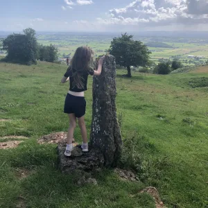 Stone marker at Draycott Sleights