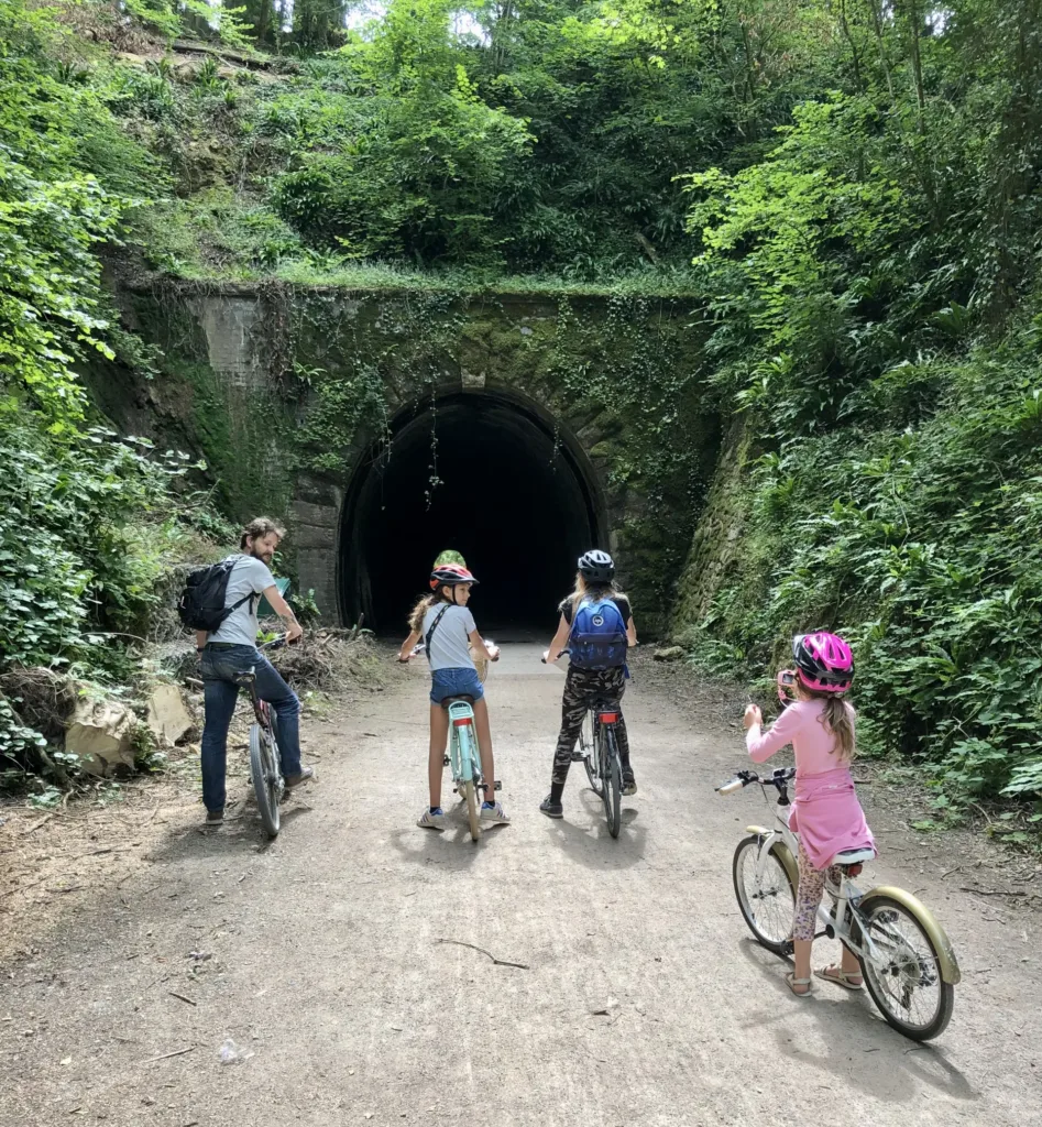 Cycling the Strawberry line with kids