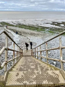 Steps down to East Quantoxhead Beach